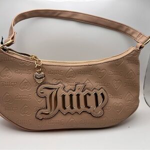 Juicy Couture Beige Embossed Shoulder Bag